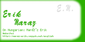 erik maraz business card